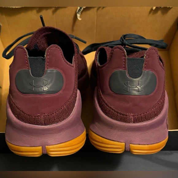 Under Armour Steph Curry 4 Low Merlot Size 14 New With Box (No Lid) - Picture 8 of 10